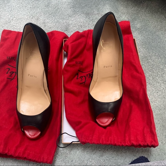 Christian Louboutin Very Prive 120  in black/red - Picture 2 of 15